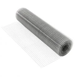 ECD Germany Volierendraht Silber, Stahl 0,75mm, 25m - Grau - 24 x 100 x 2500 cm