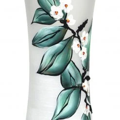 7ART Handbemalte Glasvase - Tischvase aus Glas 36 cm