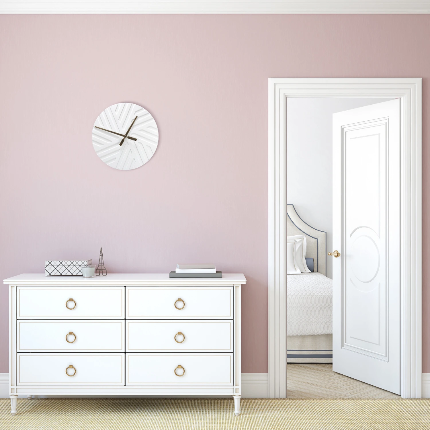 Relaxdays Moderne Wanduhr weiß 6 Relaxdays Moderne Wanduhr weiß – Bild 4