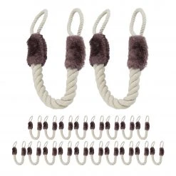 Relaxdays 20 x Türkordel Klemmschutz braun