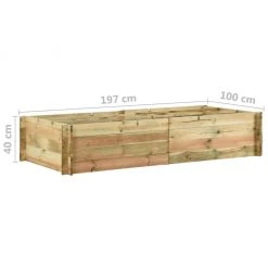 VidaXL Pflanzkübel - vidaXL Hochbeet Kiefernholz Imprägniert 197x100x40 cm -Günstiges Deko Geschäft ad5b6e6ad717491c9771fa5a97167016
