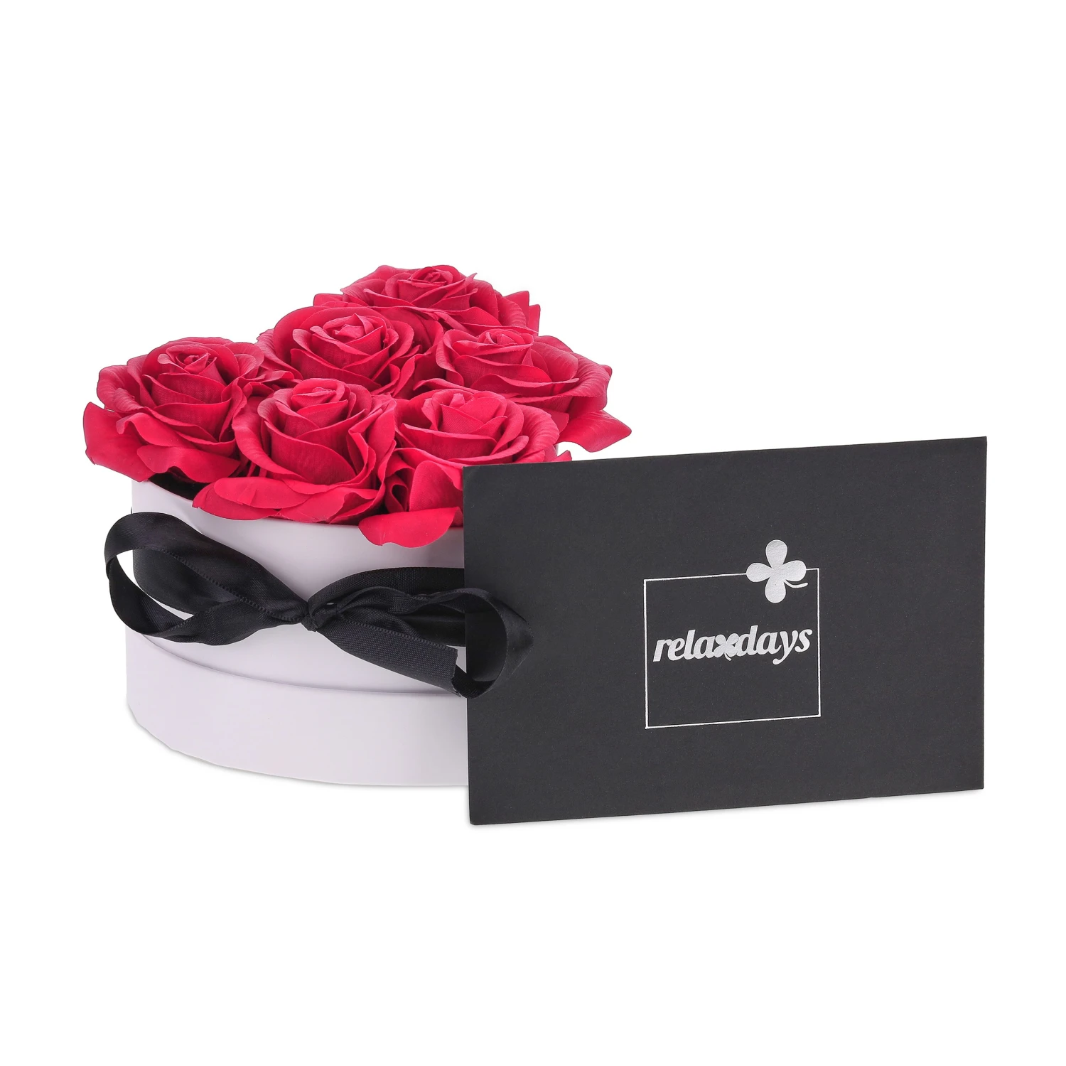 Relaxdays Weiße Rosenbox mit 6 Rosen 10 Relaxdays Weiße Rosenbox mit 6 Rosen – Bild 8