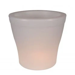 Näve Außen-Pflanzenkübel Ø39cm 1-flammig - Weiß Kunststoff