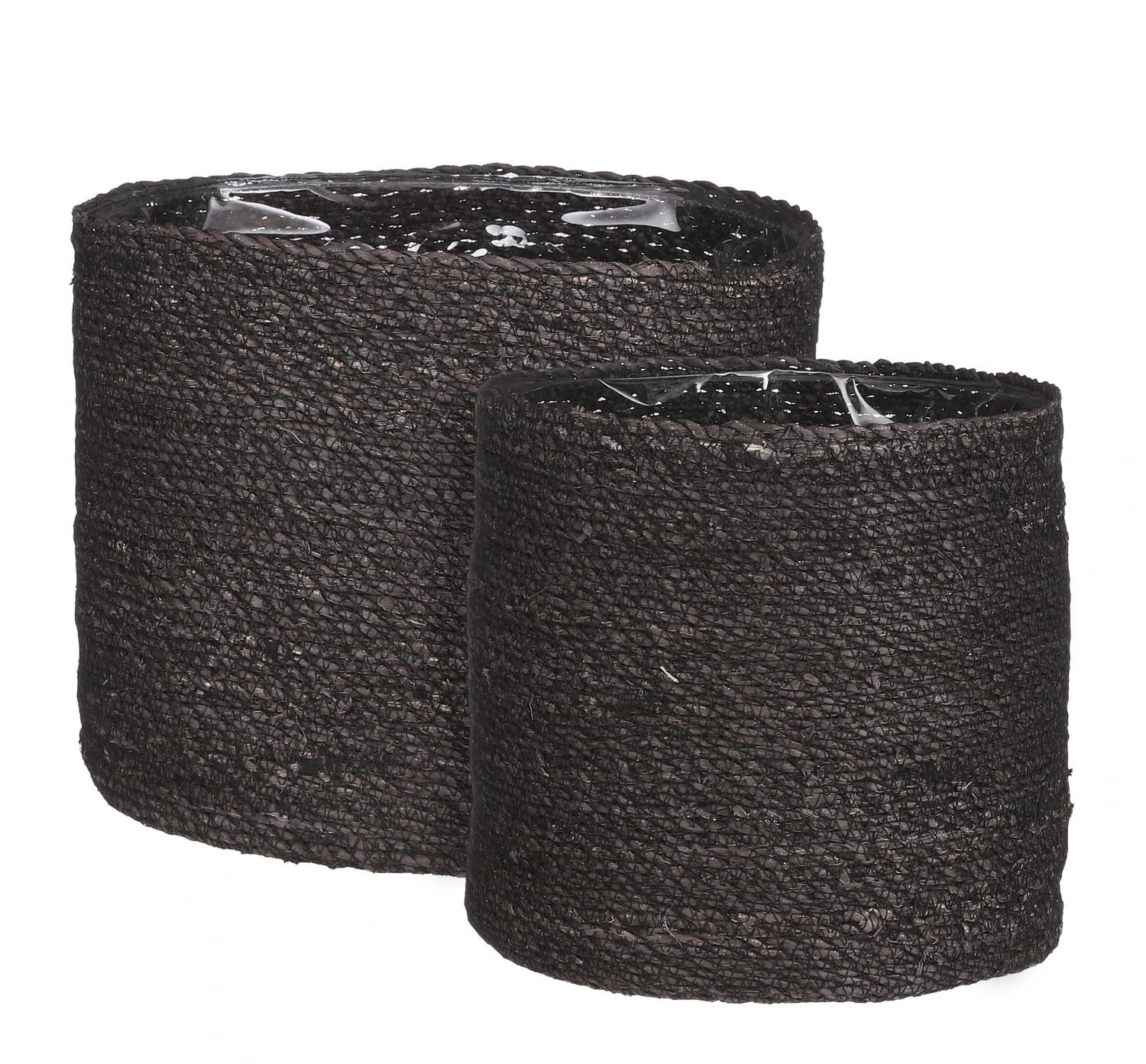 Mica Decorations Pflanzkorb Atlantic (2er-Set) - Grau - Naturfaser - Kunststoff 3 Mica Decorations Pflanzkorb Atlantic (2er-Set) - Grau - Naturfaser - Kunststoff