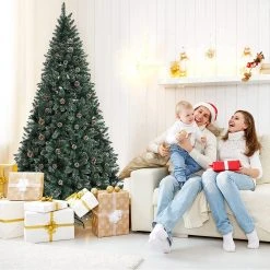 Costway 225cm künstlicher Weihnachtsbaum -Günstiges Deko Geschäft b143ca1f972148cb93e47741b138360b