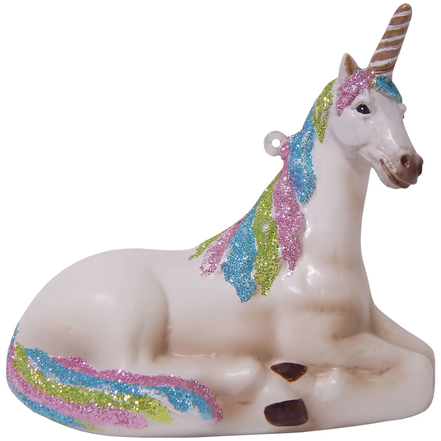 Krebs Glas Lauscha Einhorn liegend 9 cm aus Glas 3 Krebs Glas Lauscha Einhorn liegend 9 cm aus Glas