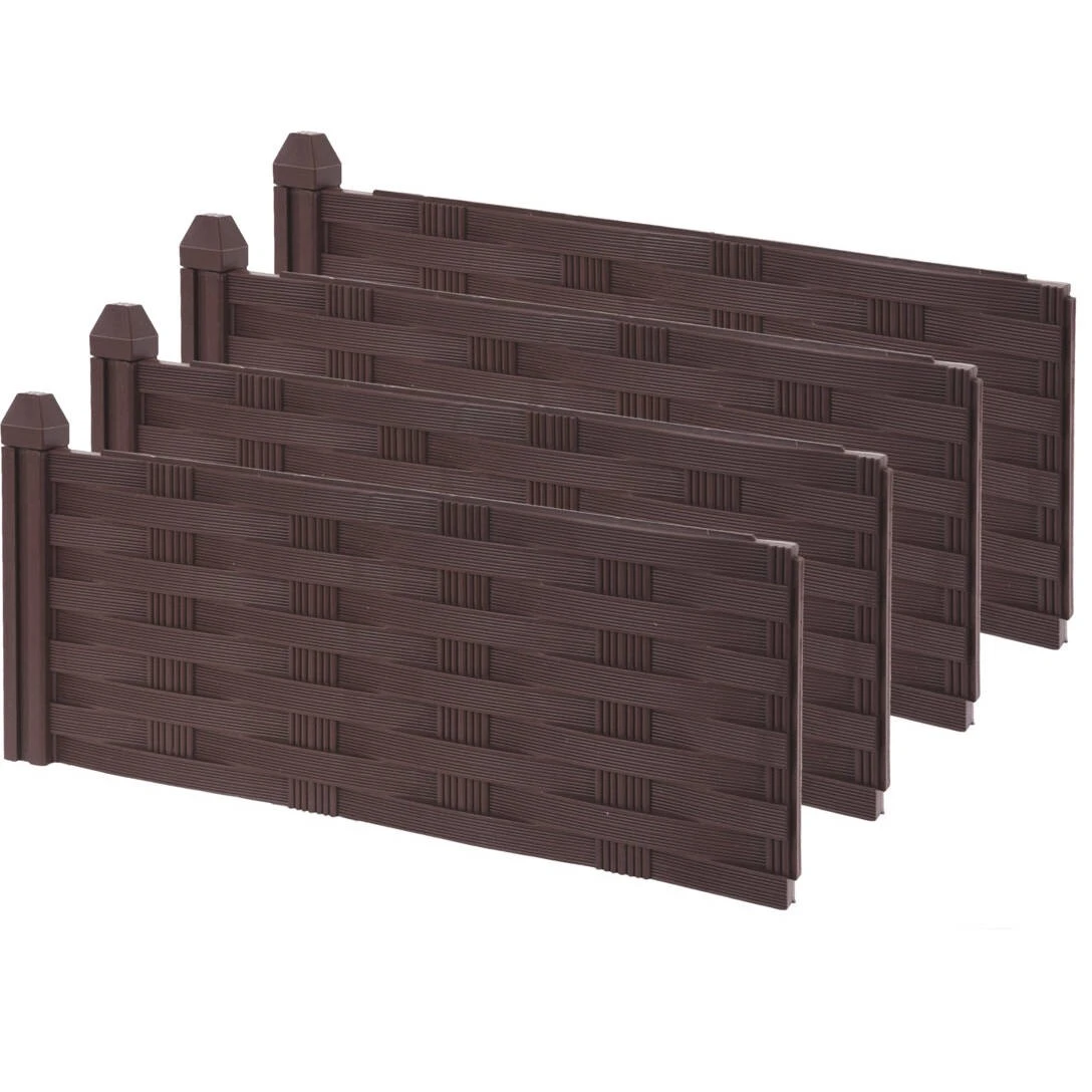 Progarden Gartenzaun aus Kunststoff, 4 Stück 3 Progarden Gartenzaun aus Kunststoff, 4 Stück