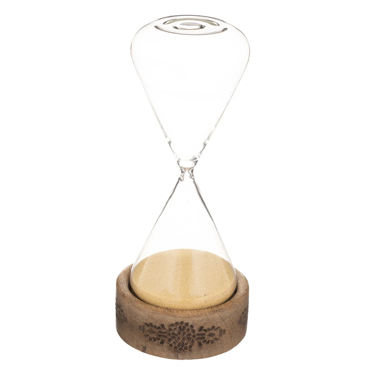 Atmosphera Créateur d'intérieur Deko-Sanduhr, Glas, mit Holzbasis, 22 cm 3 Atmosphera Créateur d'intérieur Deko-Sanduhr, Glas, mit Holzbasis, 22 cm
