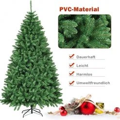 Costway 225cm Künstlicher Weihnachtsbaum -Günstiges Deko Geschäft b2cd2aef937f476ab2b649428860e312