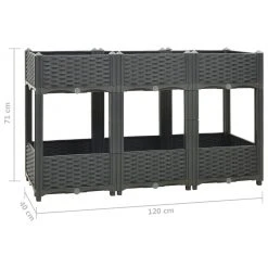 VidaXL Hochbeet - vidaXL Hochbeet 120x40x71 cm Polypropylen -Günstiges Deko Geschäft b39801fecb214f019c3c7e88fe4d180d