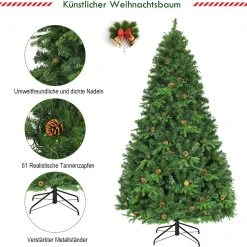 Costway 210cm LED Künstlicher Weihnachtsbaum 12 Costway 210cm LED Künstlicher Weihnachtsbaum -Günstiges Deko Geschäft b3ce7d650409454ba064e5ec3e411524
