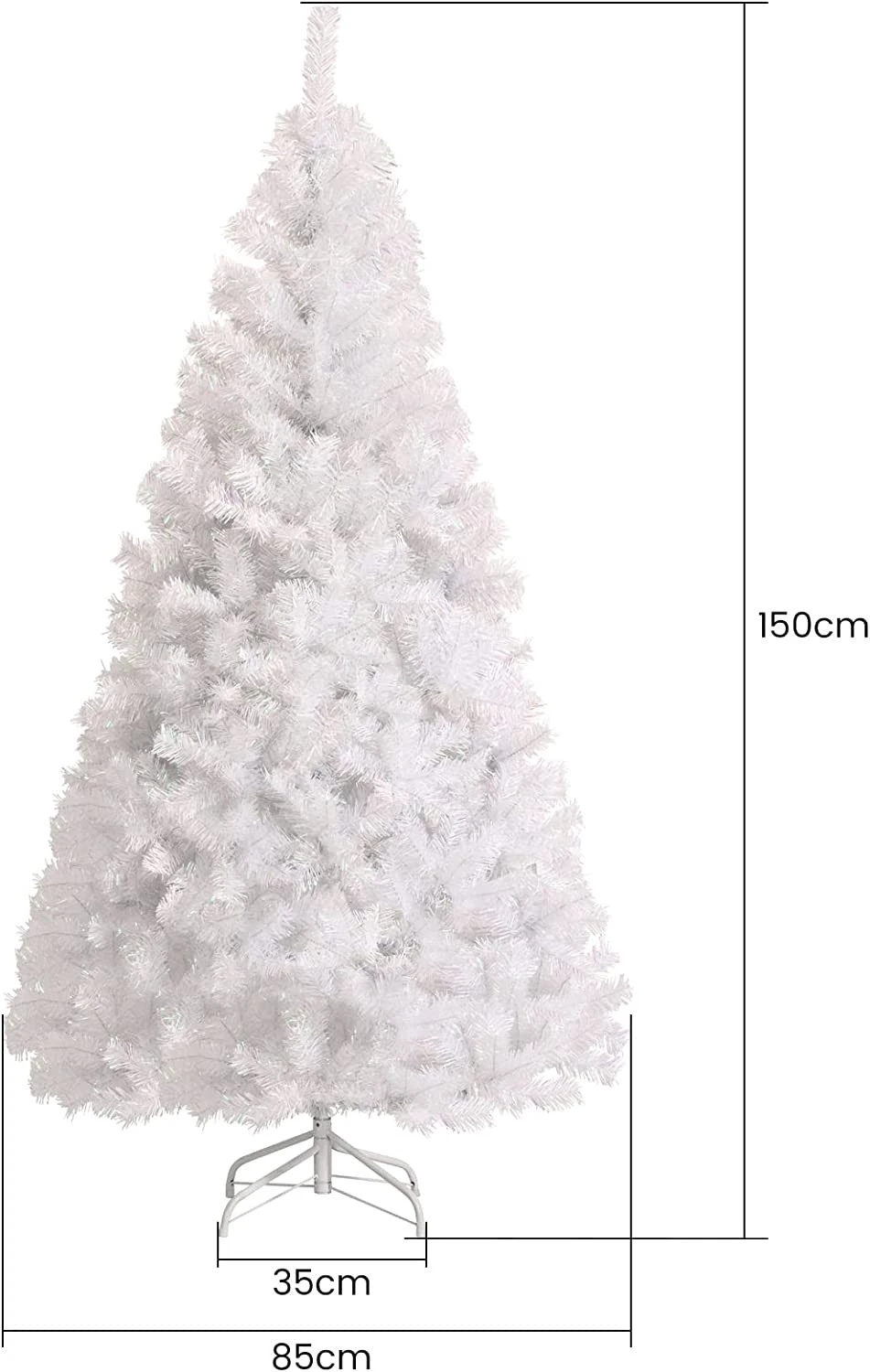 Costway 150cm Künstlicher Weihnachtsbaum 8 Costway 150cm Künstlicher Weihnachtsbaum – Bild 6