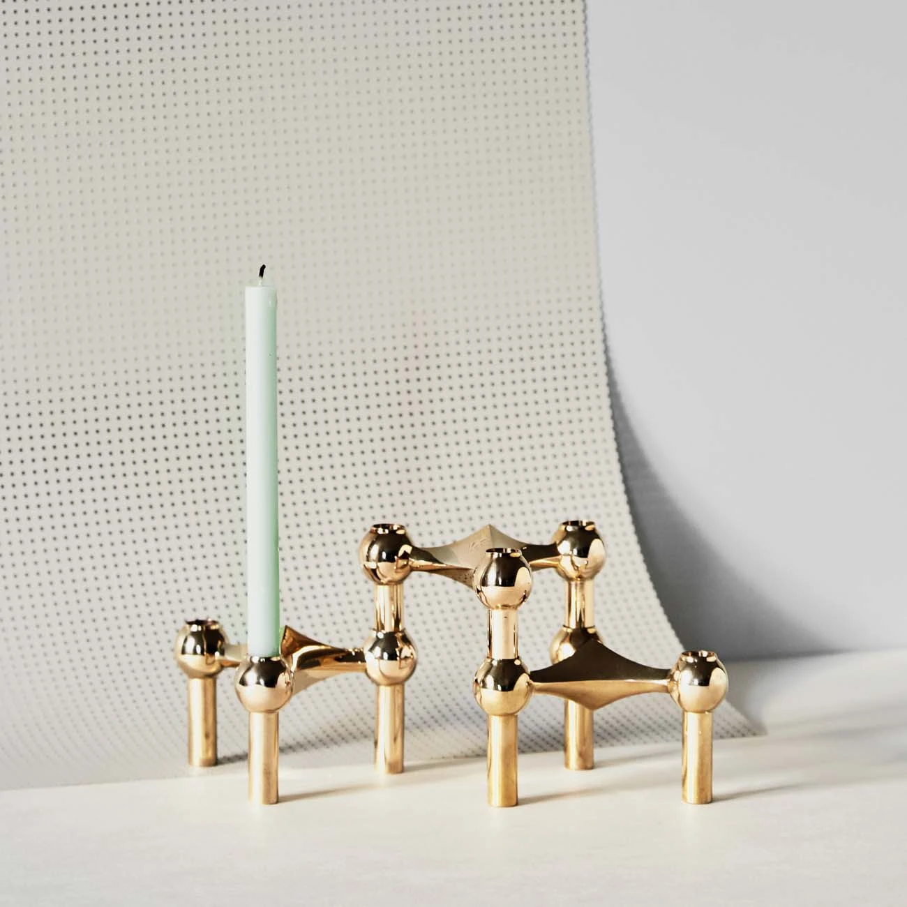 STOFF Kerzenhalter goldfarben - STOFF Kerzenhalter Kerzenständer goldfarben 4 STOFF Kerzenhalter goldfarben - STOFF Kerzenhalter Kerzenständer goldfarben – Bild 2