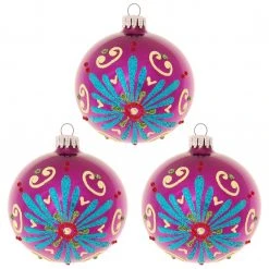 Krebs Glas Lauscha Lila 8cm Glaskugeln