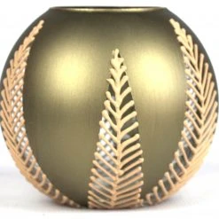 7ART Handbemalte Glasvase - Tischvase aus Glas 16 cm