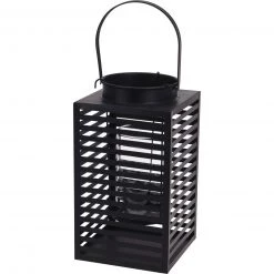 Home&Styling Collection Metalllaterne mit Henkel, schwarz