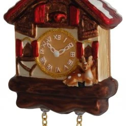 Krebs Glas Lauscha Große Kuckucksuhr 9cm aus Glas