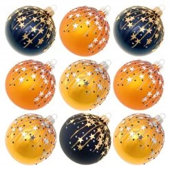 Krebs Glas Lauscha 8cm Glaskugeln Sternennacht