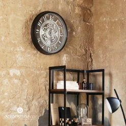 Atmosphera Créateur d'intérieur Wanduhr MECA im Loft-Stil, Ø 51 cm, grau -Günstiges Deko Geschäft bbdc374d6e424acfa86772d7cbc53446