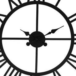 WOMO-DESIGN Wanduhr rund Ø 76cm Schwarz aus Eisen - 76 x 76 cm -Günstiges Deko Geschäft bbdfb7b1d9b54dc19235a80da32cf26b
