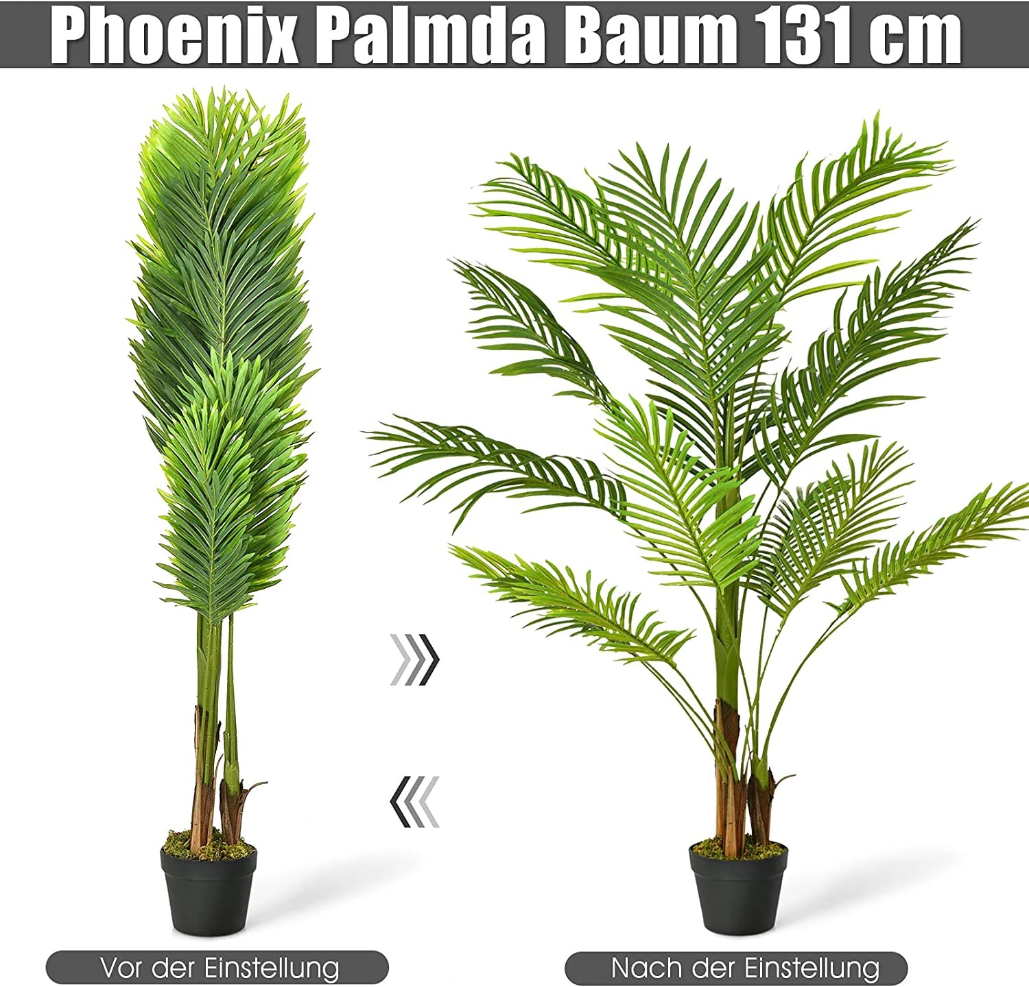 Costway Kunstbaum Phoenix Palme 6 Costway Kunstbaum Phoenix Palme – Bild 4