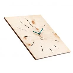 KUNSTLOFT Design Wanduhr Azuhr Zirbe eckig -Günstiges Deko Geschäft bc7c21e2839b4af0b36a05079c06809f