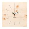 KUNSTLOFT Design Wanduhr Azuhr Zirbe eckig