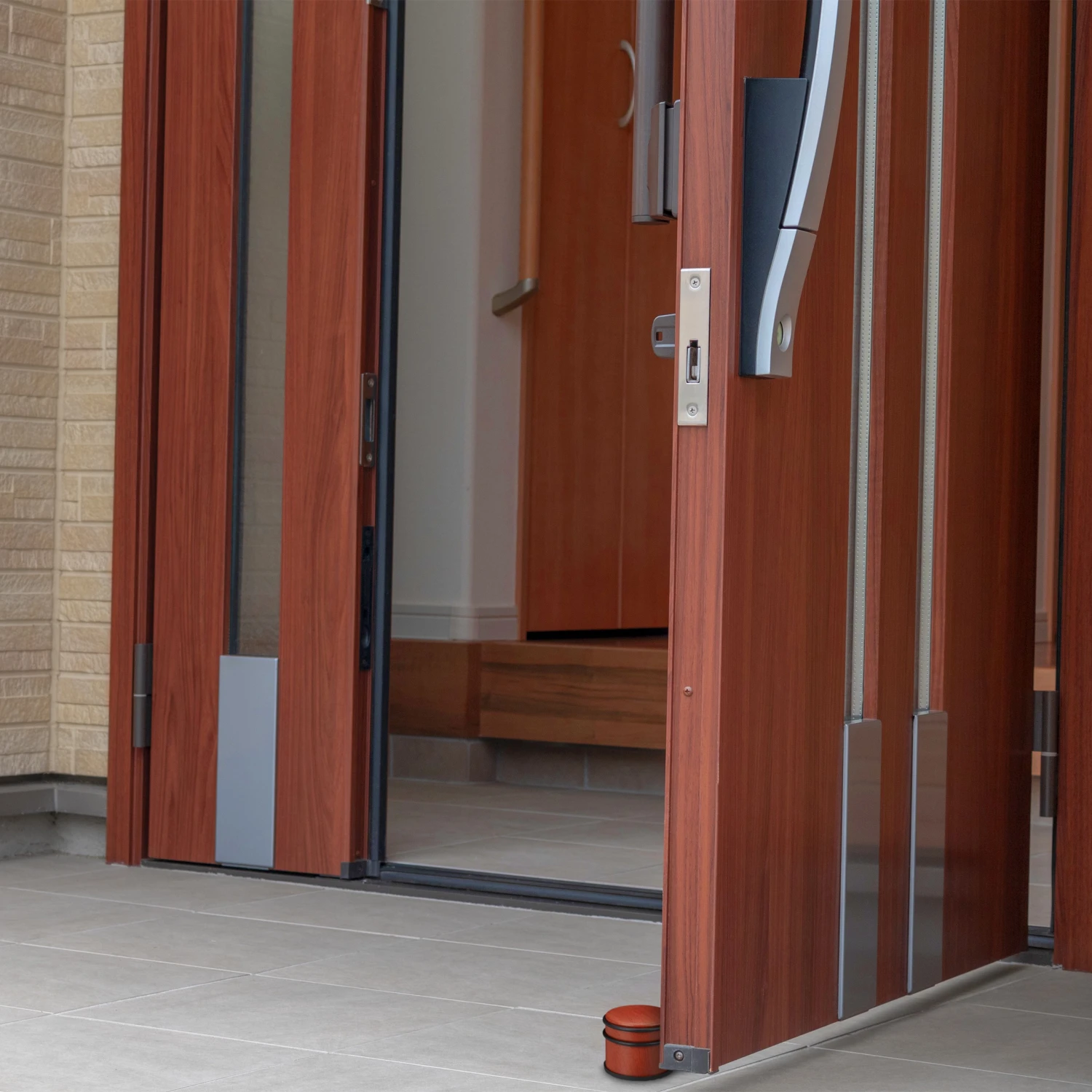 Relaxdays 10 x Türstopper Holzoptik rotbraun 6 Relaxdays 10 x Türstopper Holzoptik rotbraun – Bild 4