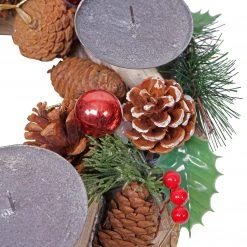 Adventskranz HWC-H49 Holz mit Kerzen rot - Inkl. 4x Kerzen rot -Günstiges Deko Geschäft bf6d7ecf60574f52beac3895f162b619