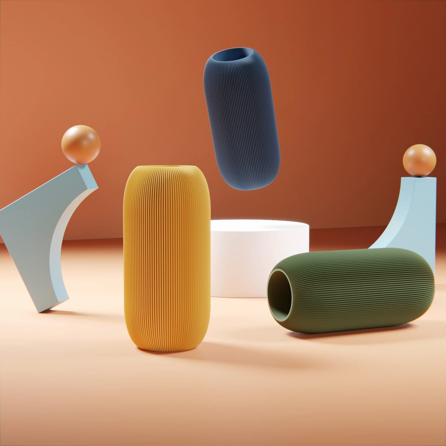 Drybloomen 3D-Druck Vase aus nachhaltigem Material 4 Drybloomen 3D-Druck Vase aus nachhaltigem Material – Bild 2