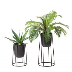 Twentyfour Blumenständer Andijk (2-teilig) - Stahl / Eisen - Schwarz