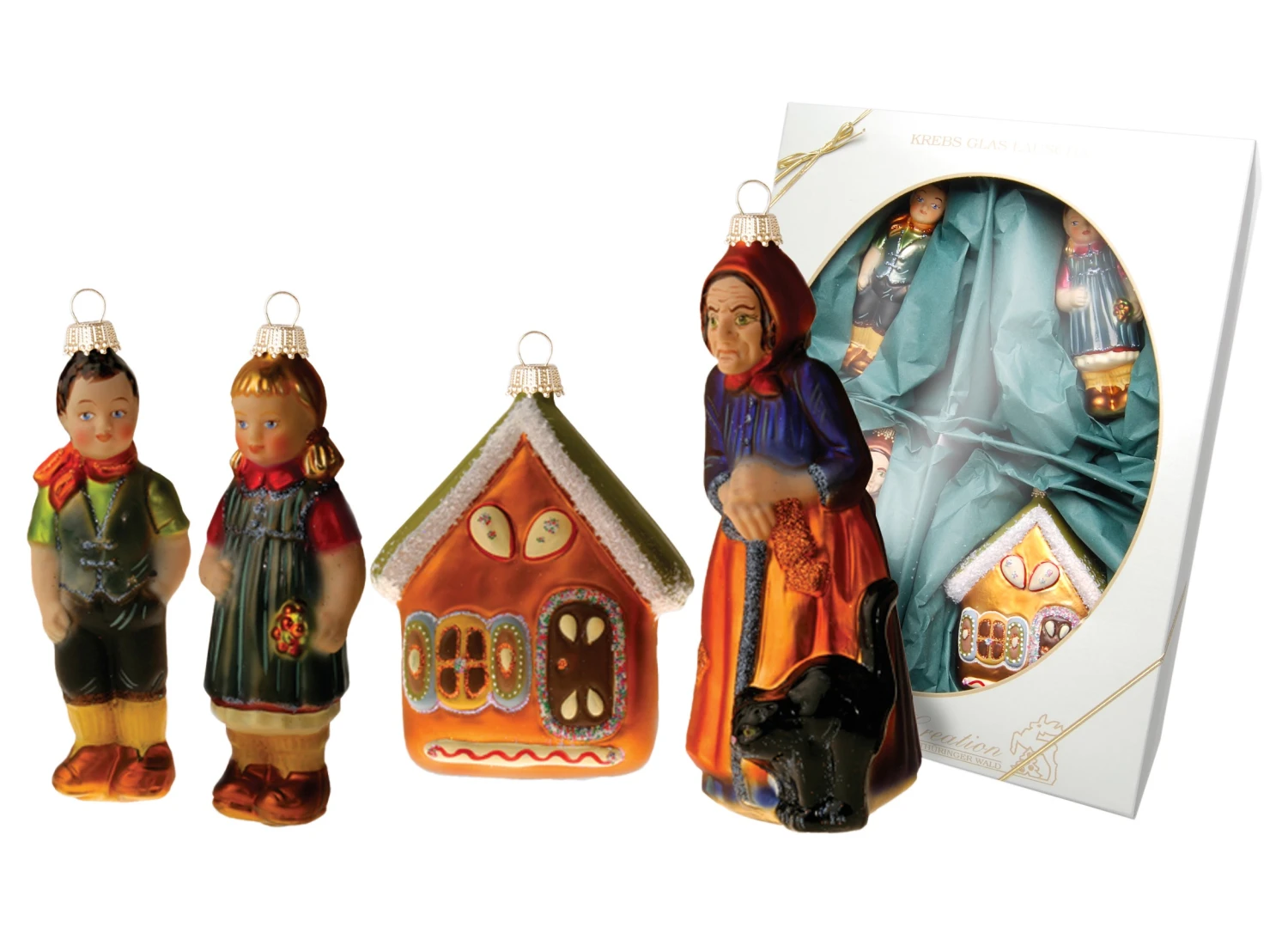 Krebs Glas Lauscha 10 und 17cm Märchenset Hänsel und Gretel 3 Krebs Glas Lauscha 10 und 17cm Märchenset Hänsel und Gretel