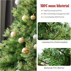 Costway 180cm Künstlicher Weihnachtsbaum 12 Costway 180cm Künstlicher Weihnachtsbaum -Günstiges Deko Geschäft c0e8bc02dfb04ddab4e4996f08dcae48