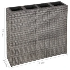 VidaXL Hochbeet - vidaXL Garten-Hochbeet mit 4 Töpfen Poly Rattan Grau 13 VidaXL Hochbeet - vidaXL Garten-Hochbeet mit 4 Töpfen Poly Rattan Grau -Günstiges Deko Geschäft c28a27593e2343b9b63f97f6e002c383
