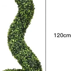 Costway 2er Set künstlicher Buchsbaum 120cm -Günstiges Deko Geschäft c4a00bfe8d0846f78689a43f507a966b