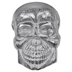 WOMO-DESIGN Deko Skull Wandskulptur Silber 42x30cm