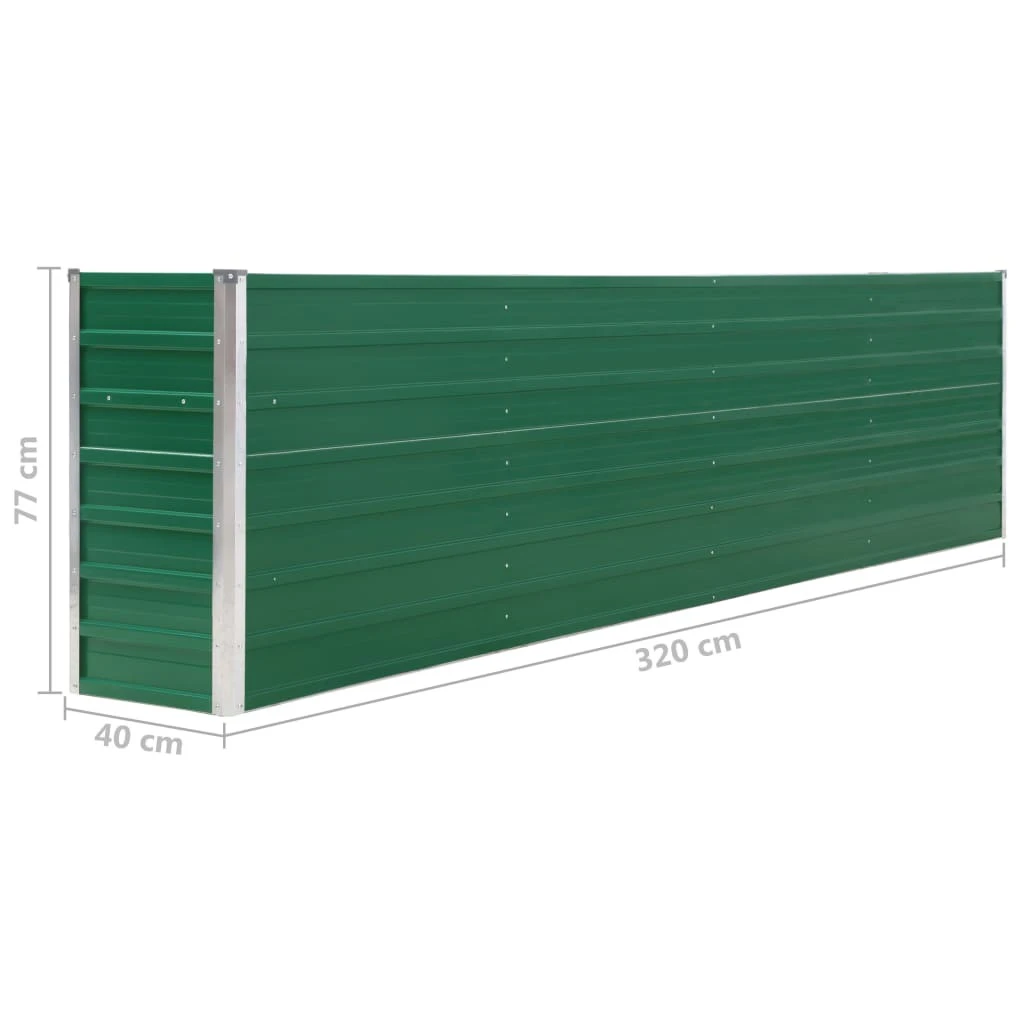 VidaXL Garten-Hochbeet Verzinkter Stahl Grün - vidaXL Hochbeet 320 x 40 x 77 cm Verzinkter Stahl Grün 8 VidaXL Garten-Hochbeet Verzinkter Stahl Grün - vidaXL Hochbeet 320 x 40 x 77 cm Verzinkter Stahl Grün – Bild 6