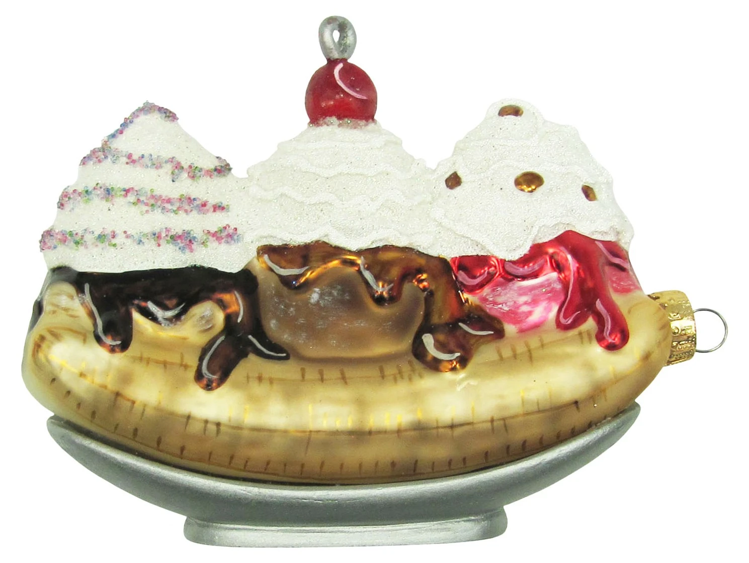 Krebs Glas Lauscha Banana Split 14cm aus Glas 3 Krebs Glas Lauscha Banana Split 14cm aus Glas