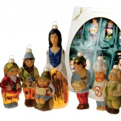 Krebs Glas Lauscha Schneewittchen und die 7 Zwerge Glas