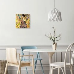 LegendArte Wanduhr - Dame mit Fächer, Gustav Klimt -Günstiges Deko Geschäft c98dd59208594160bbe79f24810312c0