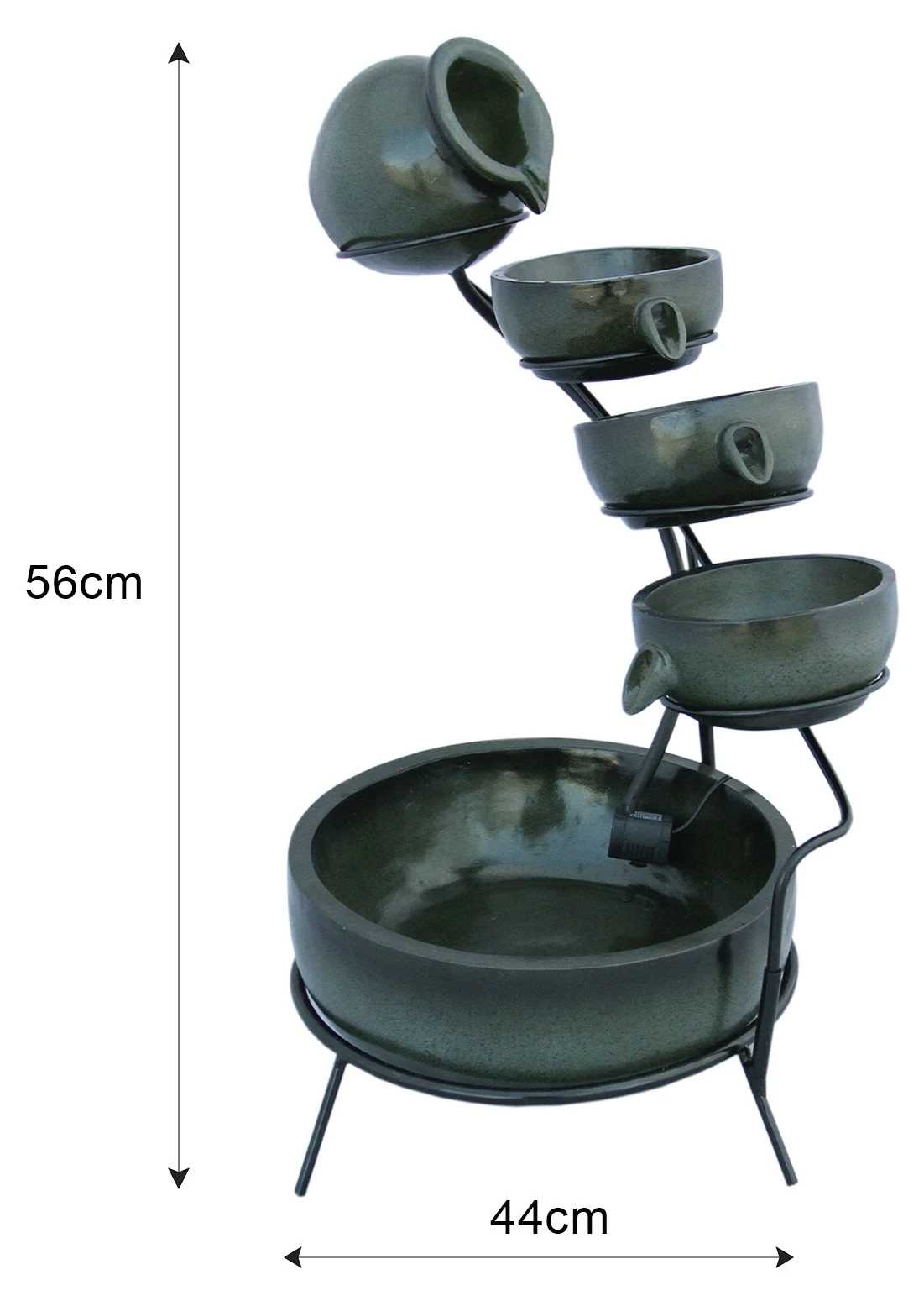 MonsterShop Solar Kaskadenbrunnen mit Akku 9 MonsterShop Solar Kaskadenbrunnen mit Akku – Bild 7