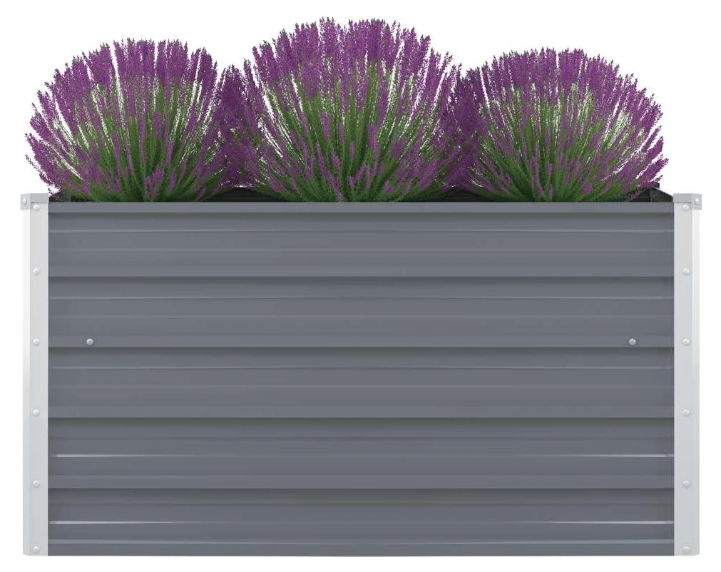 VidaXL Hochbeet 100×100×45 cm Verzinkter Stahl - vidaXL Hochbeet 100 x 100 x 45 cm Verzinkter Stahl Grau 4 VidaXL Hochbeet 100×100×45 cm Verzinkter Stahl - vidaXL Hochbeet 100 x 100 x 45 cm Verzinkter Stahl Grau – Bild 2
