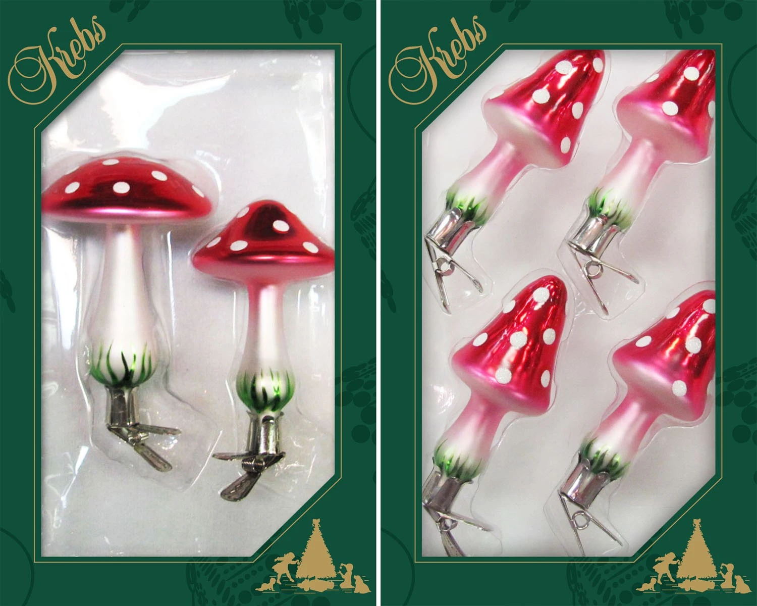 Krebs Glas Lauscha Weiß/Rot 10cm Pilzsortiment aus Glas 4 Krebs Glas Lauscha Weiß/Rot 10cm Pilzsortiment aus Glas – Bild 2