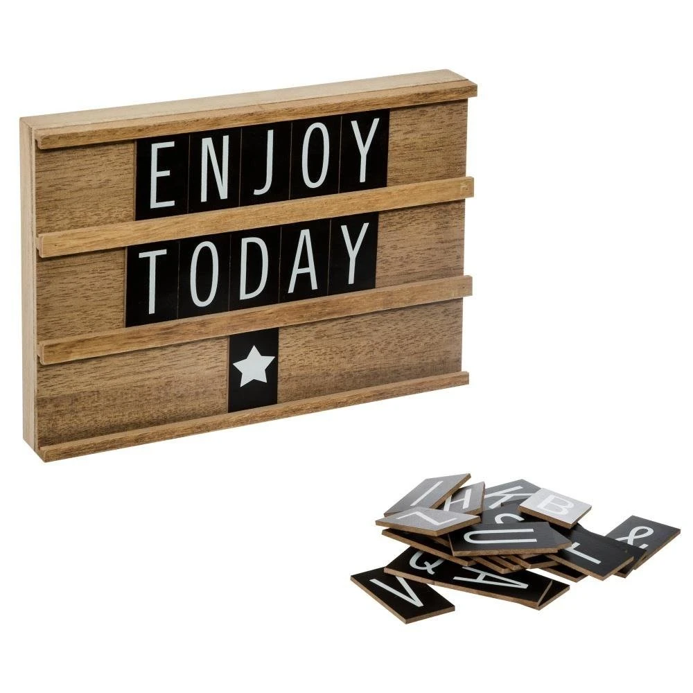 Atmosphera Créateur d'intérieur Bild aus Holz mit Buchstaben 3 Atmosphera Créateur d'intérieur Bild aus Holz mit Buchstaben