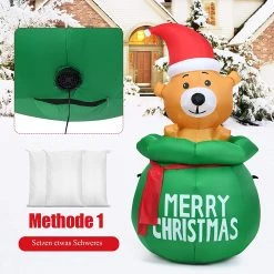 Costway 150cm Aufblasbarer Weihnachten Bär 11 Costway 150cm Aufblasbarer Weihnachten Bär -Günstiges Deko Geschäft cea52c03dfa947e4b8823906025edd32