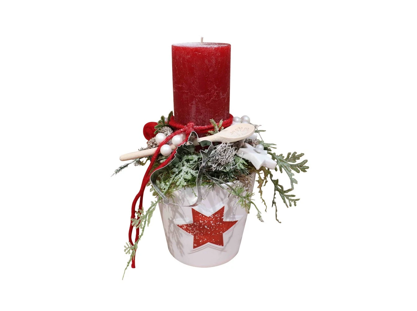 Flowforia Topf Stern mit Weihnachtsmann 3 Flowforia Topf Stern mit Weihnachtsmann