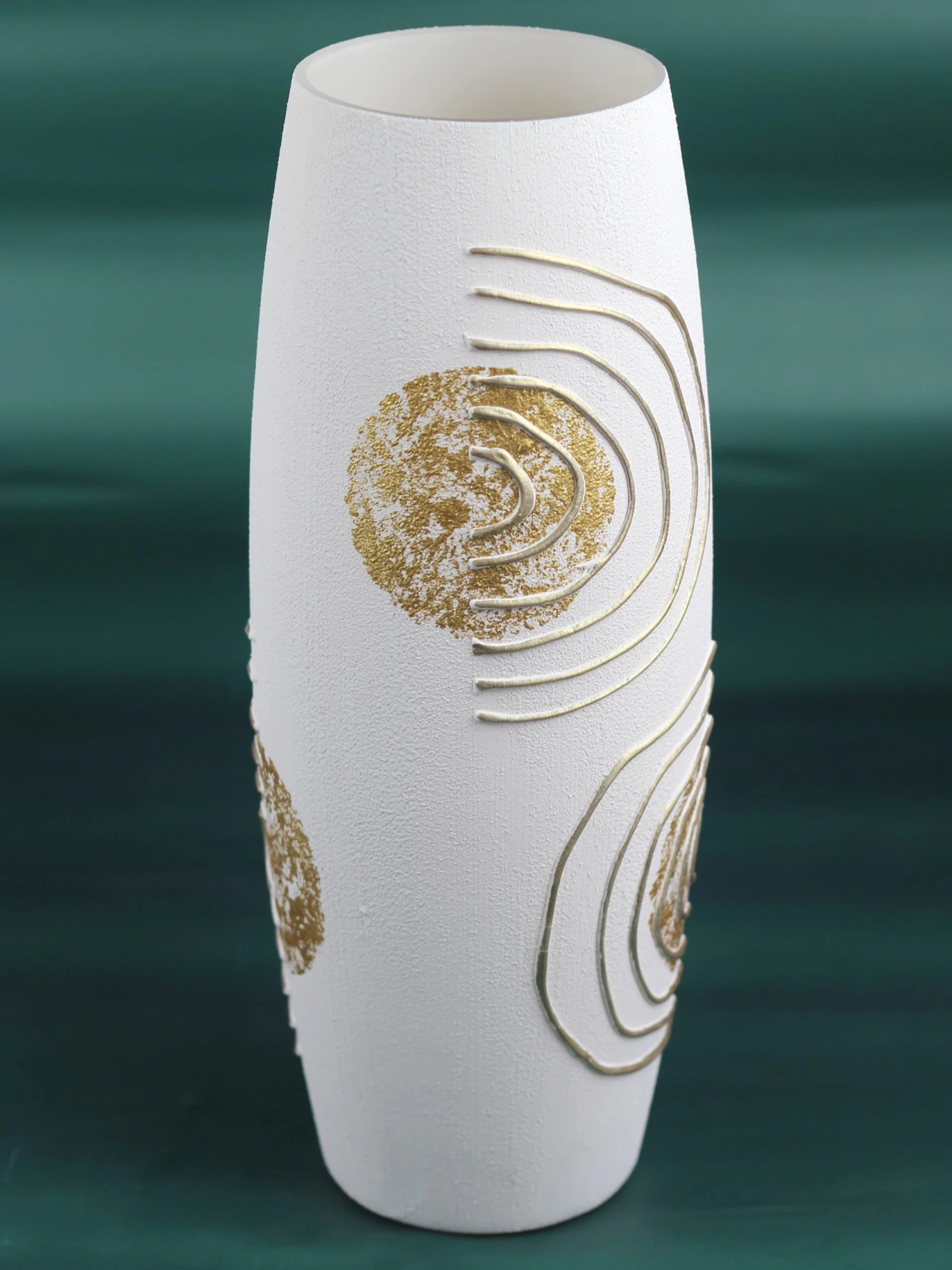 7ART Handbemalte Glasvase - Große Bodenvase aus Glas 40 cm 5 7ART Handbemalte Glasvase - Große Bodenvase aus Glas 40 cm – Bild 3