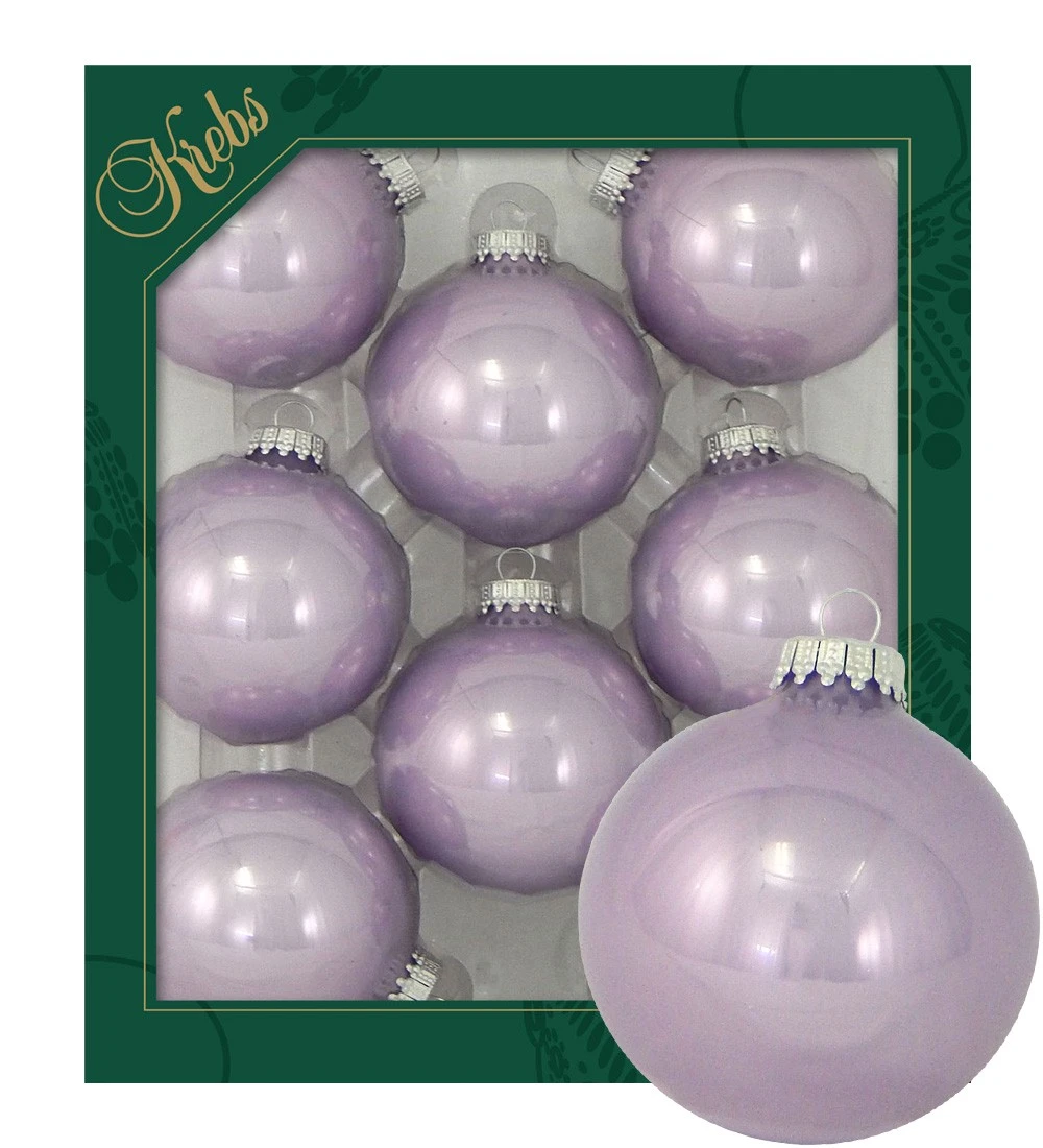 Krebs Glas Lauscha Fliederfarbene Glaskugel uni 7cm 3 Krebs Glas Lauscha Fliederfarbene Glaskugel uni 7cm