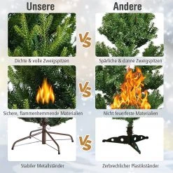 Costway 180cm Künstlicher Weihnachtsbaum -Günstiges Deko Geschäft d009730f8e834db5ba628fa0e563a4e7