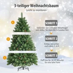 Costway 150cm Künstlicher Weihnachtsbaum 11 Costway 150cm Künstlicher Weihnachtsbaum -Günstiges Deko Geschäft d0e46591dc794117b72e67b3f7b8fa1f